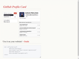  GitHub Profile Card
