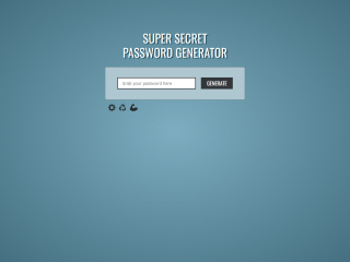 SUPER SECRET PASSWORD GENERATOR